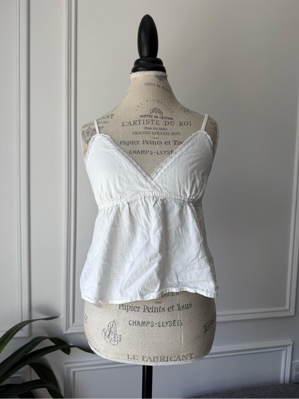 Shein White Lace Trim Camisole Tank Top